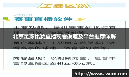 北京足球比赛直播观看渠道及平台推荐详解