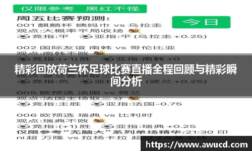 精彩回放荷兰杯足球比赛直播全程回顾与精彩瞬间分析